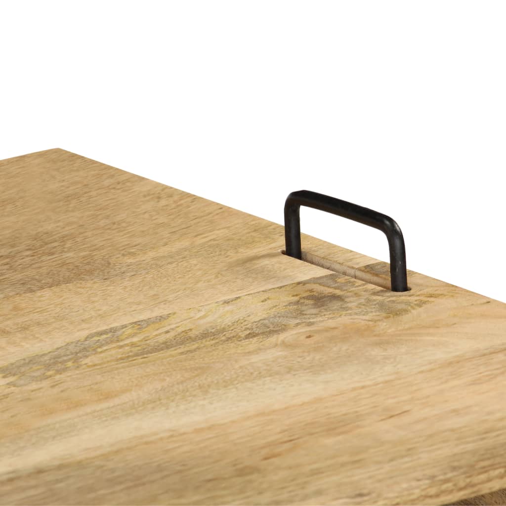 TV Stand Solid Mango Wood 110x35x45 cm - OLBRIT