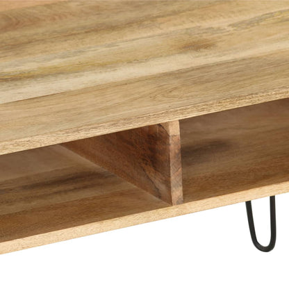 TV Stand Solid Mango Wood 110x35x45 cm - OLBRIT