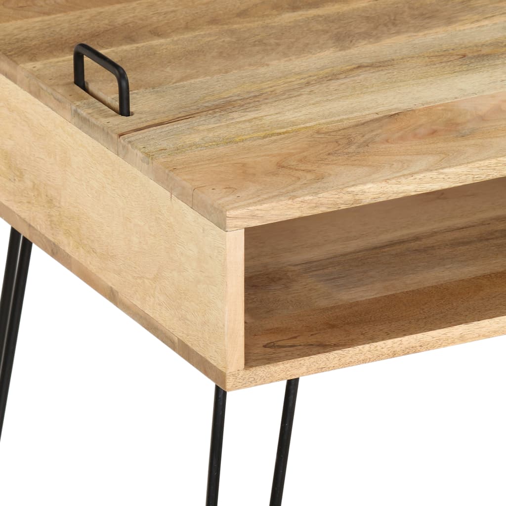 TV Stand Solid Mango Wood 110x35x45 cm - OLBRIT
