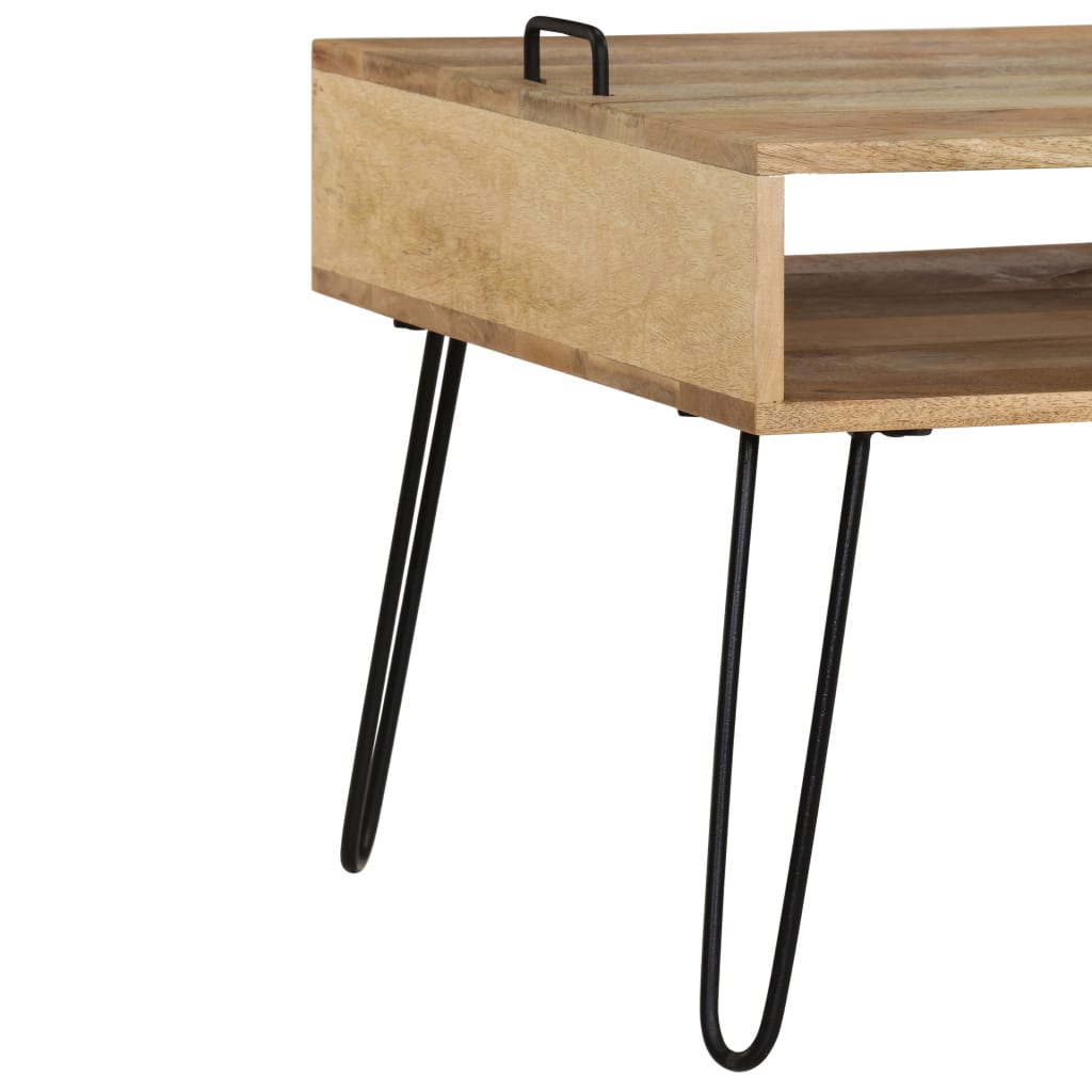 TV Stand Solid Mango Wood 110x35x45 cm - OLBRIT