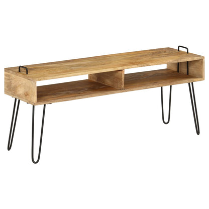 TV Stand Solid Mango Wood 110x35x45 cm - OLBRIT
