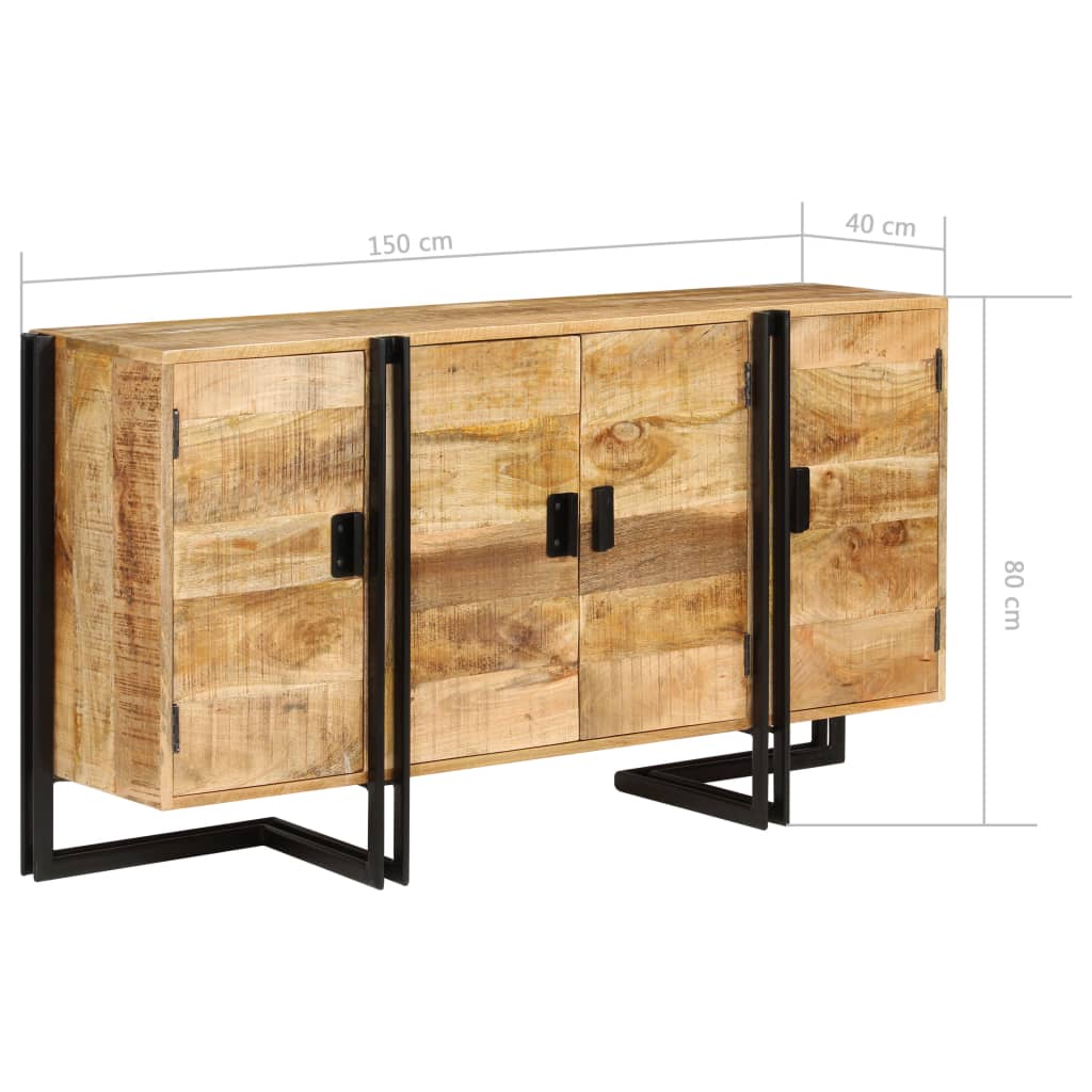 Sideboard Solid Mango Wood 150x40x80 cm - OLBRIT