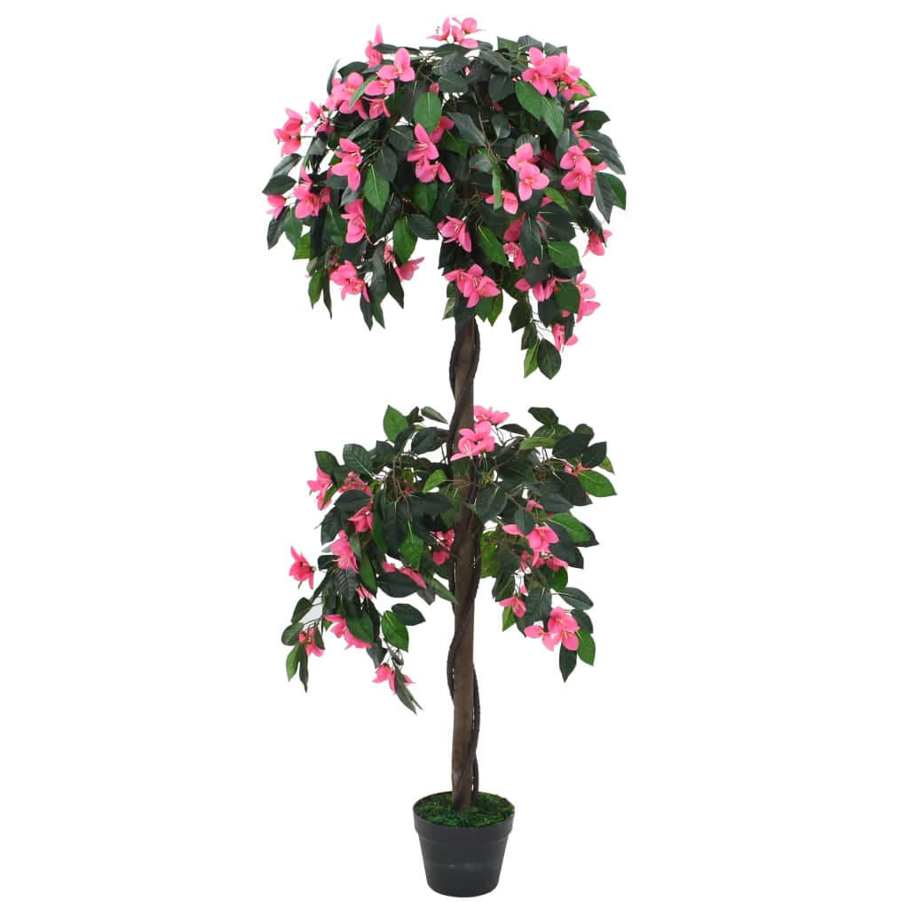 Artificial Rhododendron Plant with Pot 155 cm Green and Pink - OLBRIT
