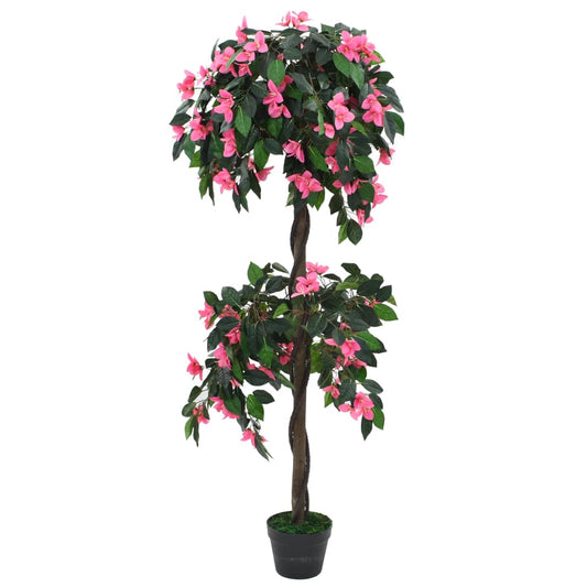 Artificial Rhododendron Plant with Pot 155 cm Green and Pink - OLBRIT