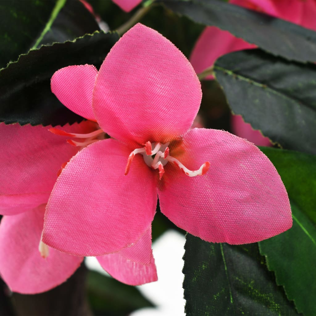 Artificial Rhododendron Plant with Pot 155 cm Green and Pink - OLBRIT