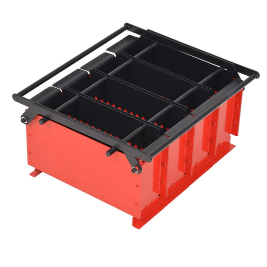 Paper Log Briquette Maker Steel 38x31x18 cm Black and Red - OLBRIT