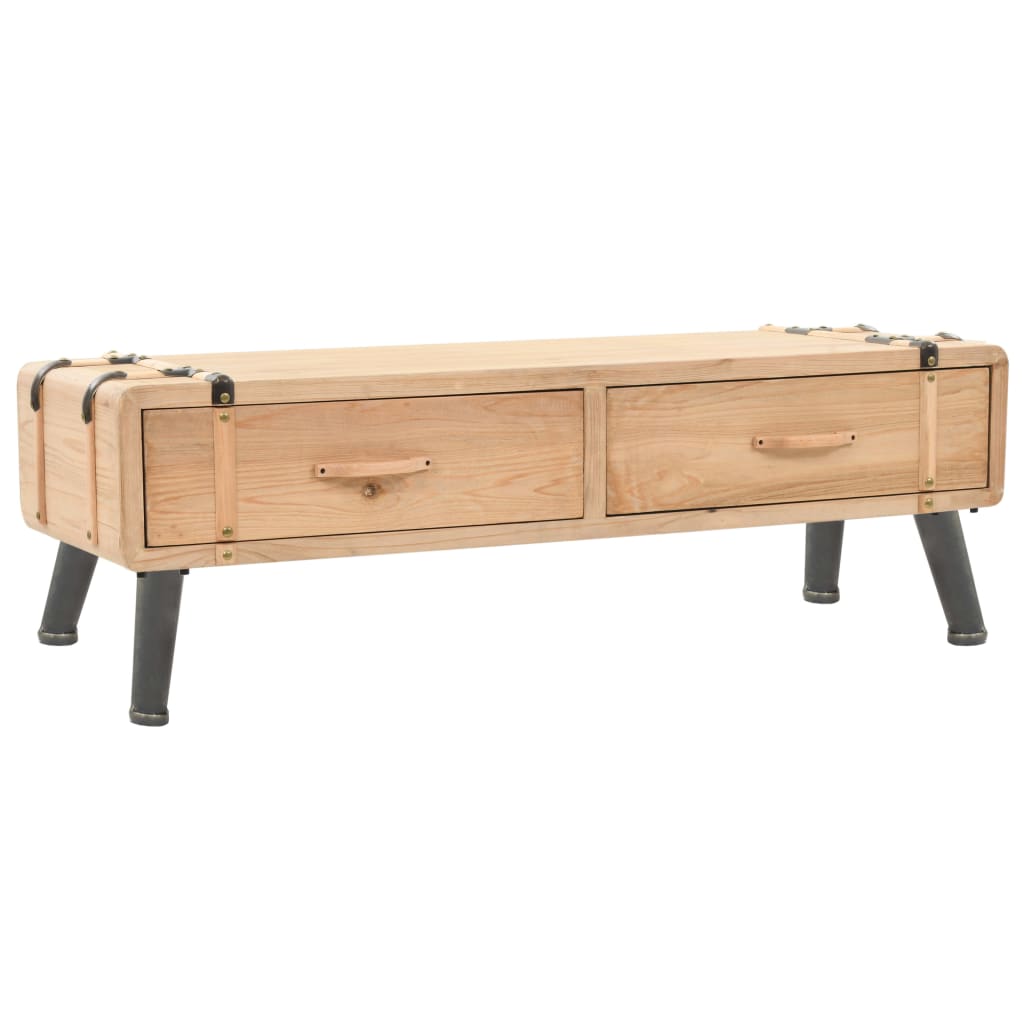 TV Cabinet Solid Fir Wood 120x33x35 cm - OLBRIT
