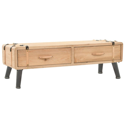 TV Cabinet Solid Fir Wood 120x33x35 cm - OLBRIT