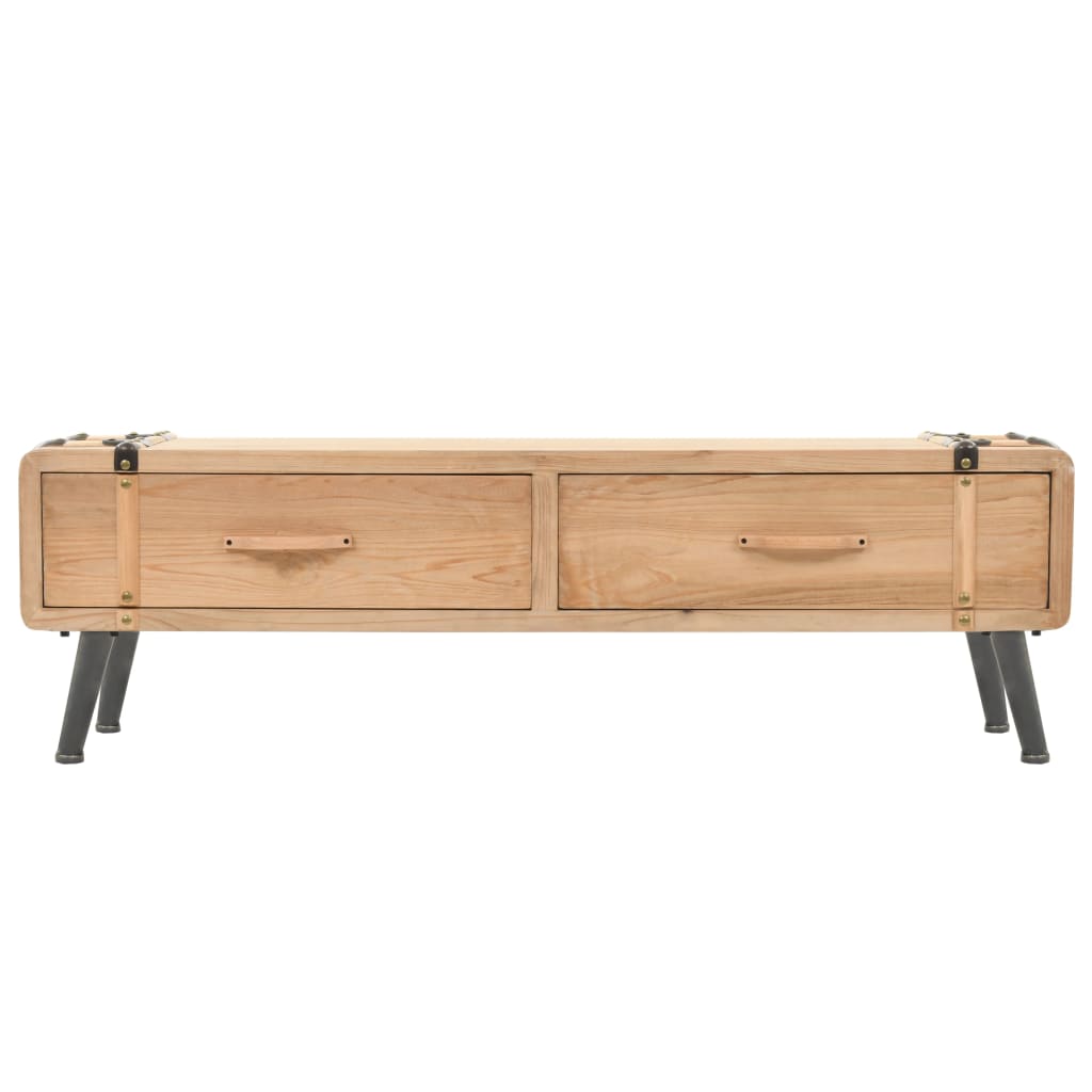 TV Cabinet Solid Fir Wood 120x33x35 cm - OLBRIT