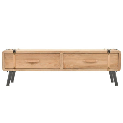 TV Cabinet Solid Fir Wood 120x33x35 cm - OLBRIT