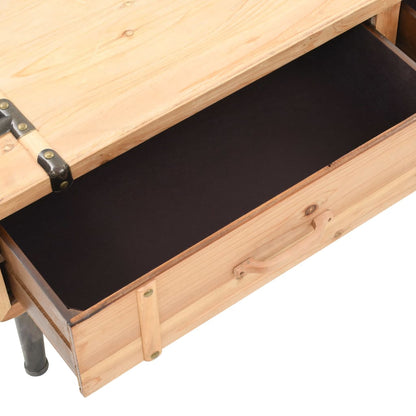 TV Cabinet Solid Fir Wood 120x33x35 cm - OLBRIT