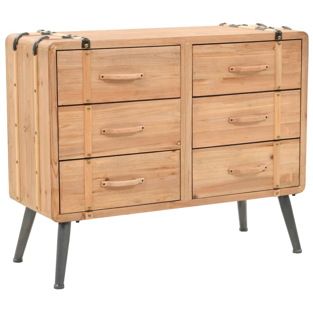 Drawer Cabinet Solid Fir Wood 91x35x73 cm - OLBRIT