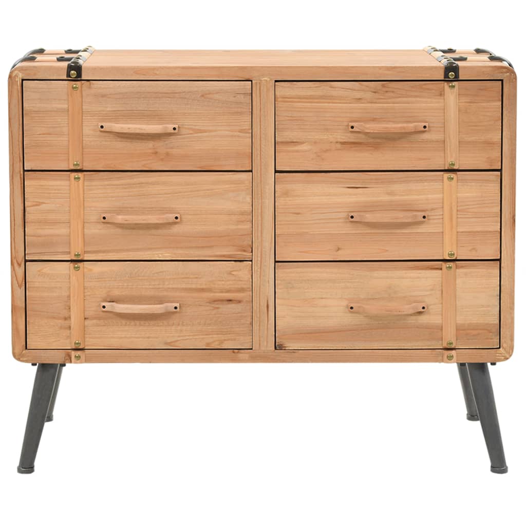Drawer Cabinet Solid Fir Wood 91x35x73 cm - OLBRIT