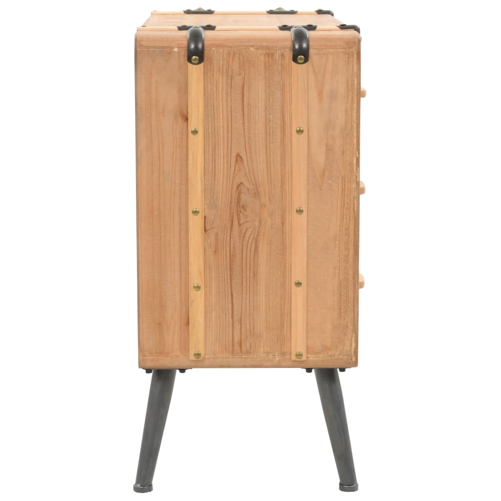 Drawer Cabinet Solid Fir Wood 91x35x73 cm - OLBRIT