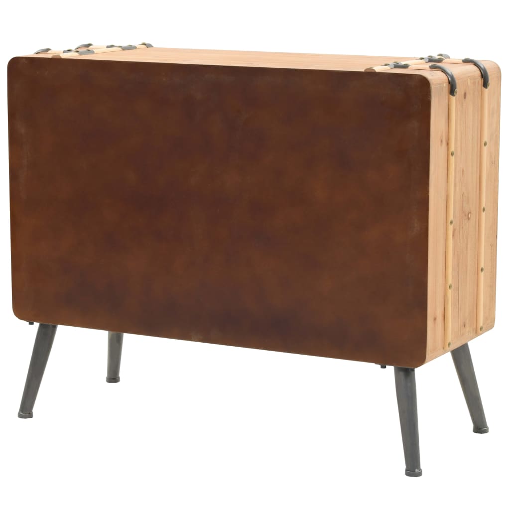 Drawer Cabinet Solid Fir Wood 91x35x73 cm - OLBRIT