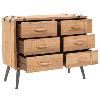 Drawer Cabinet Solid Fir Wood 91x35x73 cm - OLBRIT