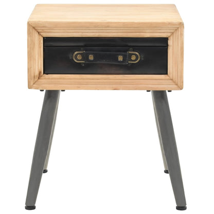 Bedside Table Solid Fir Wood 43x38x50 cm - OLBRIT