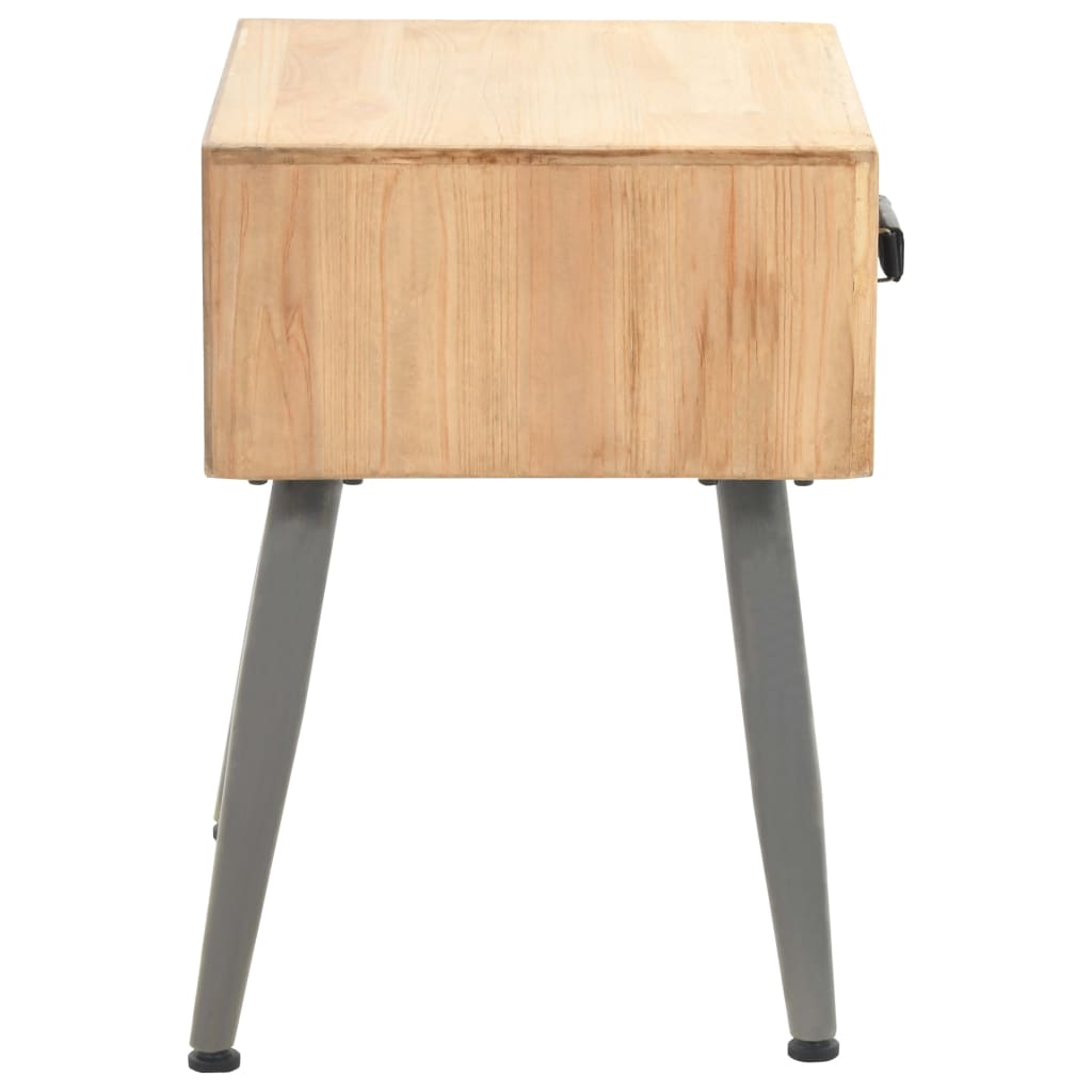 Bedside Table Solid Fir Wood 43x38x50 cm - OLBRIT