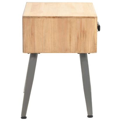 Bedside Table Solid Fir Wood 43x38x50 cm - OLBRIT