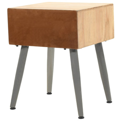 Bedside Table Solid Fir Wood 43x38x50 cm - OLBRIT