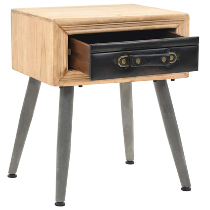 Bedside Table Solid Fir Wood 43x38x50 cm - OLBRIT