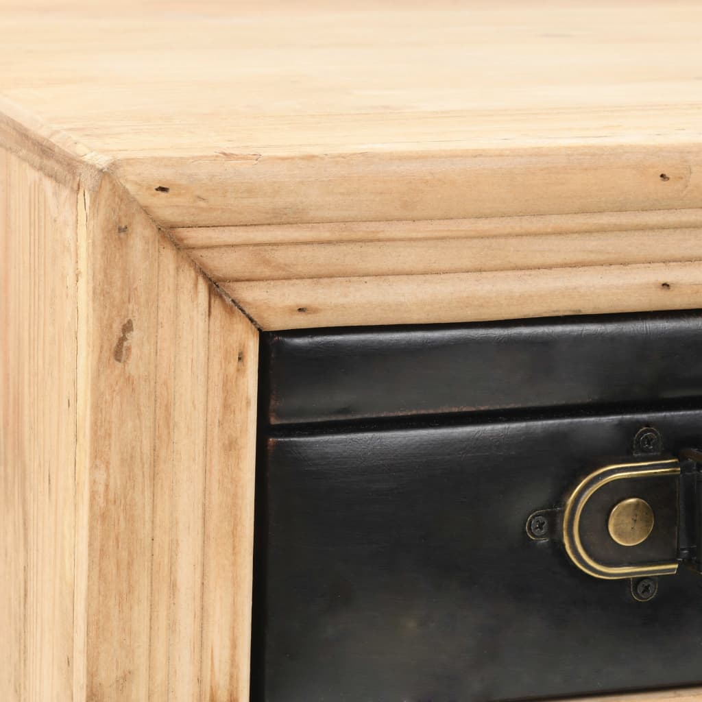 Bedside Table Solid Fir Wood 43x38x50 cm - OLBRIT