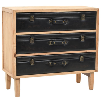 Drawer Cabinet Solid Fir Wood 80x36x75 cm - OLBRIT