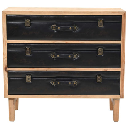 Drawer Cabinet Solid Fir Wood 80x36x75 cm - OLBRIT