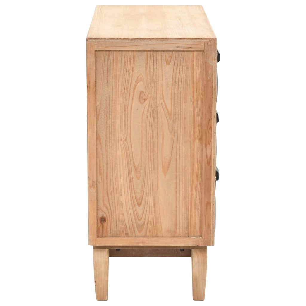Drawer Cabinet Solid Fir Wood 80x36x75 cm - OLBRIT