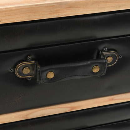Drawer Cabinet Solid Fir Wood 80x36x75 cm - OLBRIT