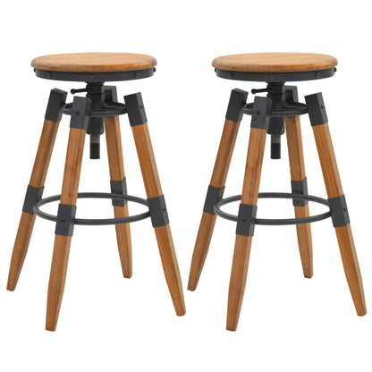 Bar Stools 2 pcs Solid Fir Wood - OLBRIT