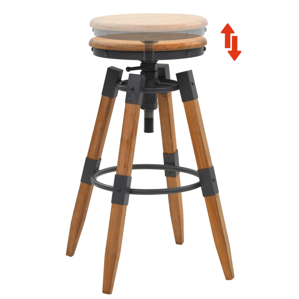 Bar Stools 2 pcs Solid Fir Wood - OLBRIT