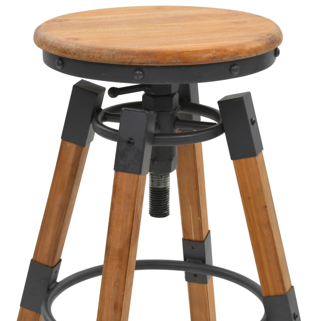 Bar Stools 2 pcs Solid Fir Wood - OLBRIT