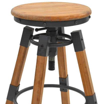 Bar Stools 2 pcs Solid Fir Wood - OLBRIT