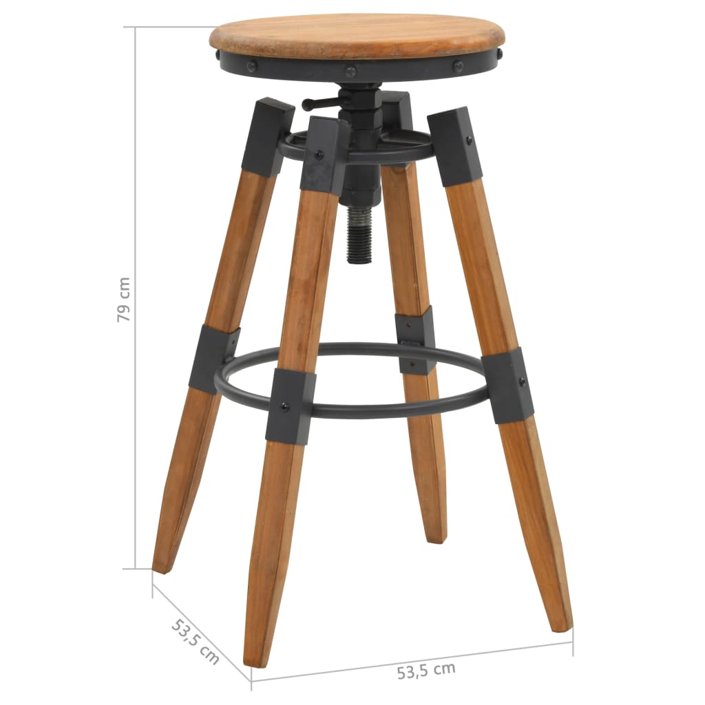 Bar Stools 2 pcs Solid Fir Wood - OLBRIT