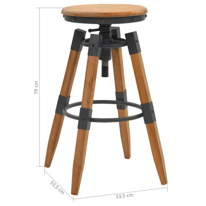 Bar Stools 2 pcs Solid Fir Wood - OLBRIT