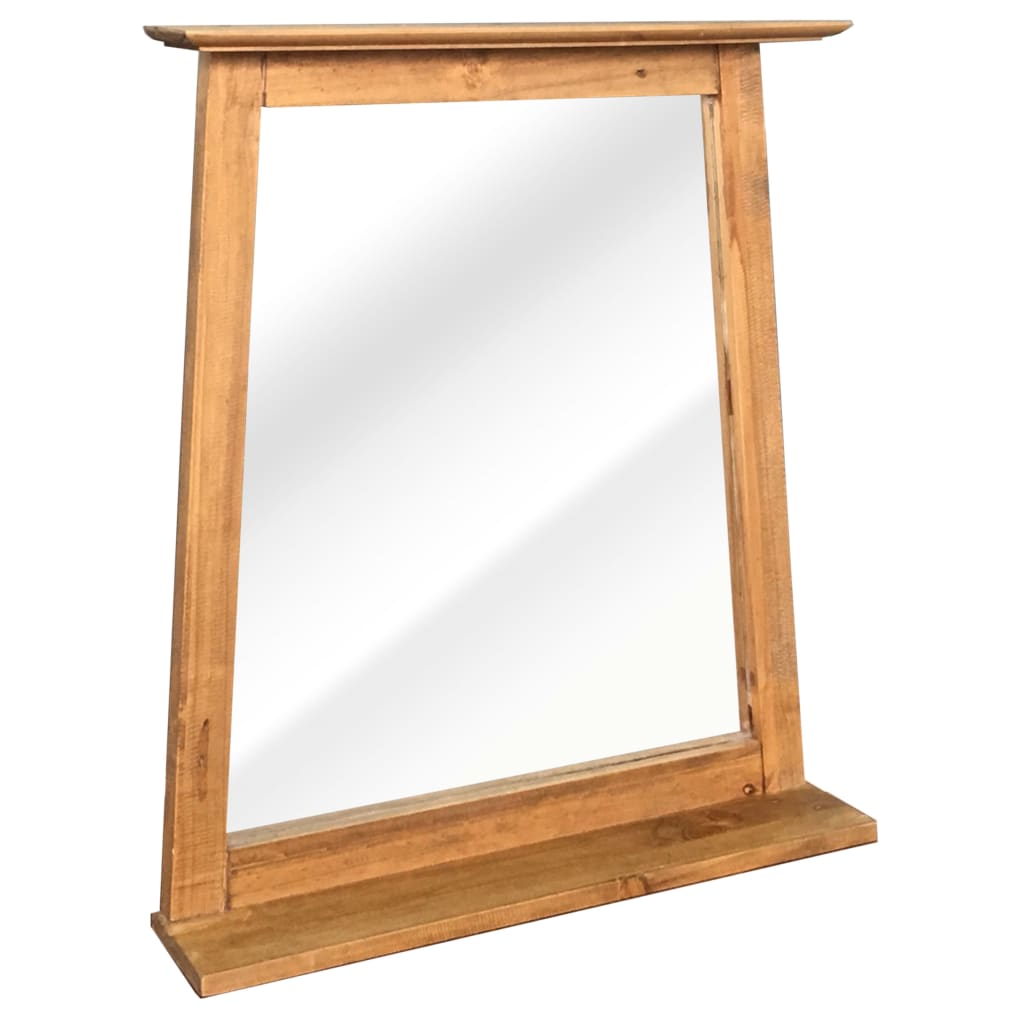 Bathroom Mirror Solid Pinewood 70x12x79 cm - OLBRIT