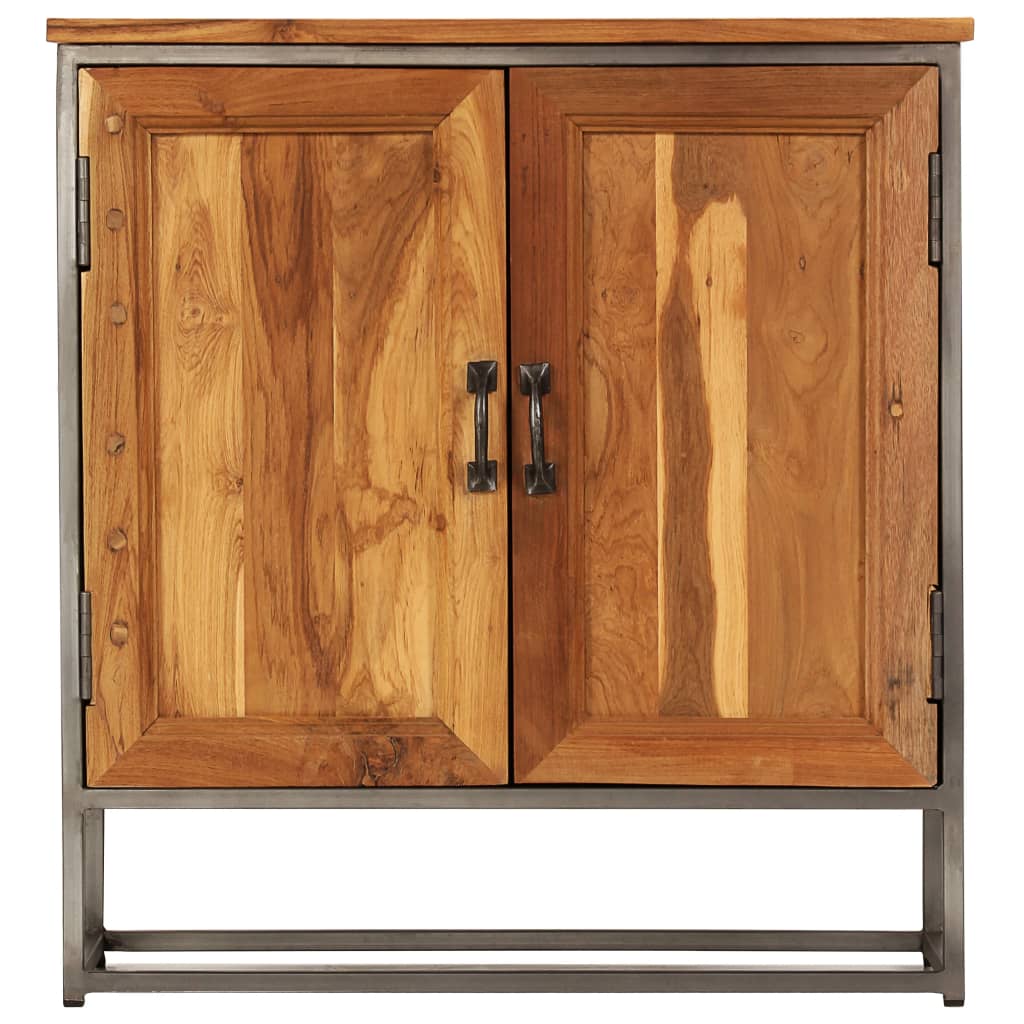 Sideboard Recycled Teak and Steel 65x30x70 cm - OLBRIT