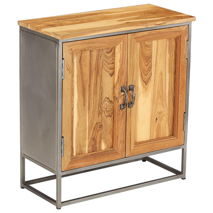 Sideboard Recycled Teak and Steel 65x30x70 cm - OLBRIT