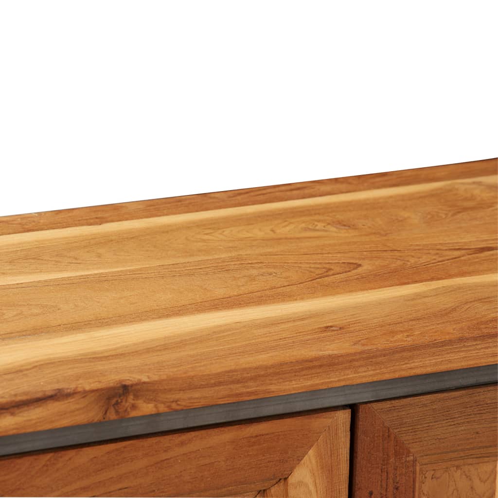 Sideboard Recycled Teak and Steel 65x30x70 cm - OLBRIT