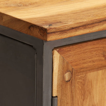 Sideboard Recycled Teak and Steel 65x30x70 cm - OLBRIT