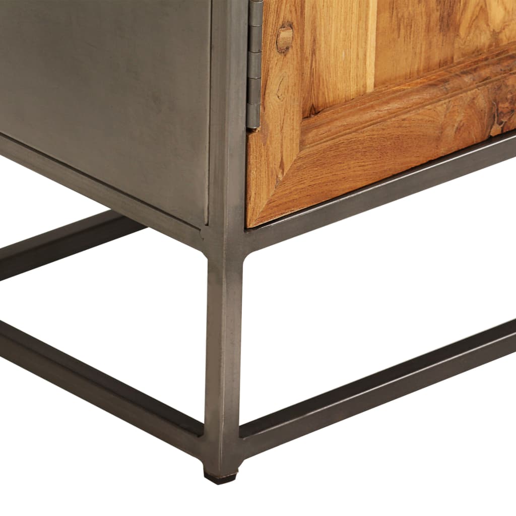 Sideboard Recycled Teak and Steel 65x30x70 cm - OLBRIT