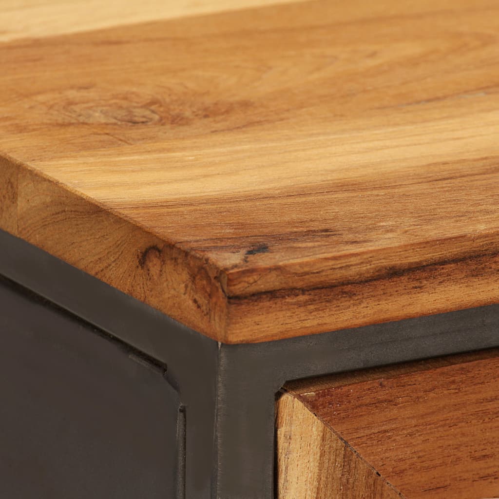 Sideboard Recycled Teak and Steel 65x30x70 cm - OLBRIT