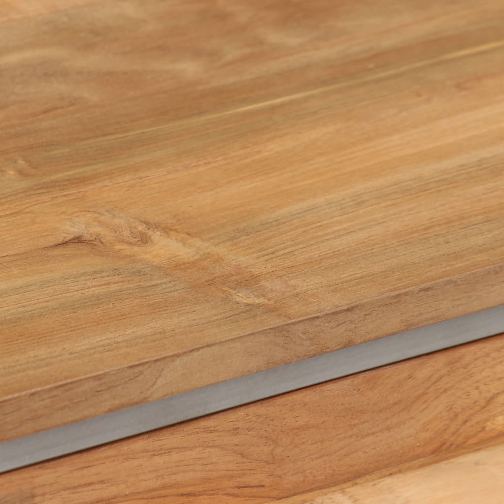 TV Cabinet Recycled Teak and Steel 120x30x40 cm - OLBRIT
