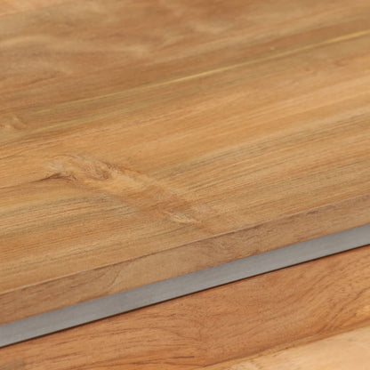 TV Cabinet Recycled Teak and Steel 120x30x40 cm - OLBRIT