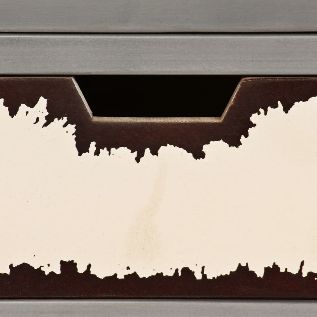 Sideboard Solid Mango Wood and Steel 65x33x76 cm - OLBRIT