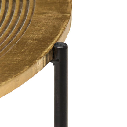 Table Set 2 Pieces Brass-covered MDF - OLBRIT