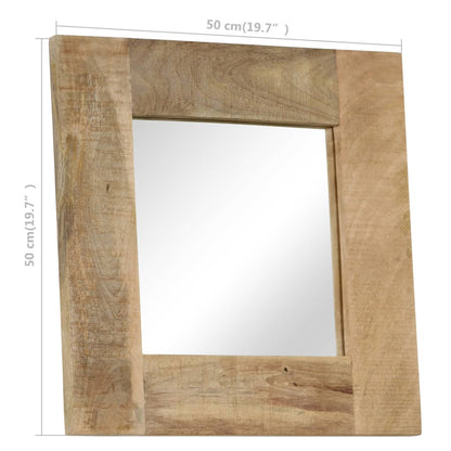 Mirror Solid Mango Wood 50x50 cm - OLBRIT