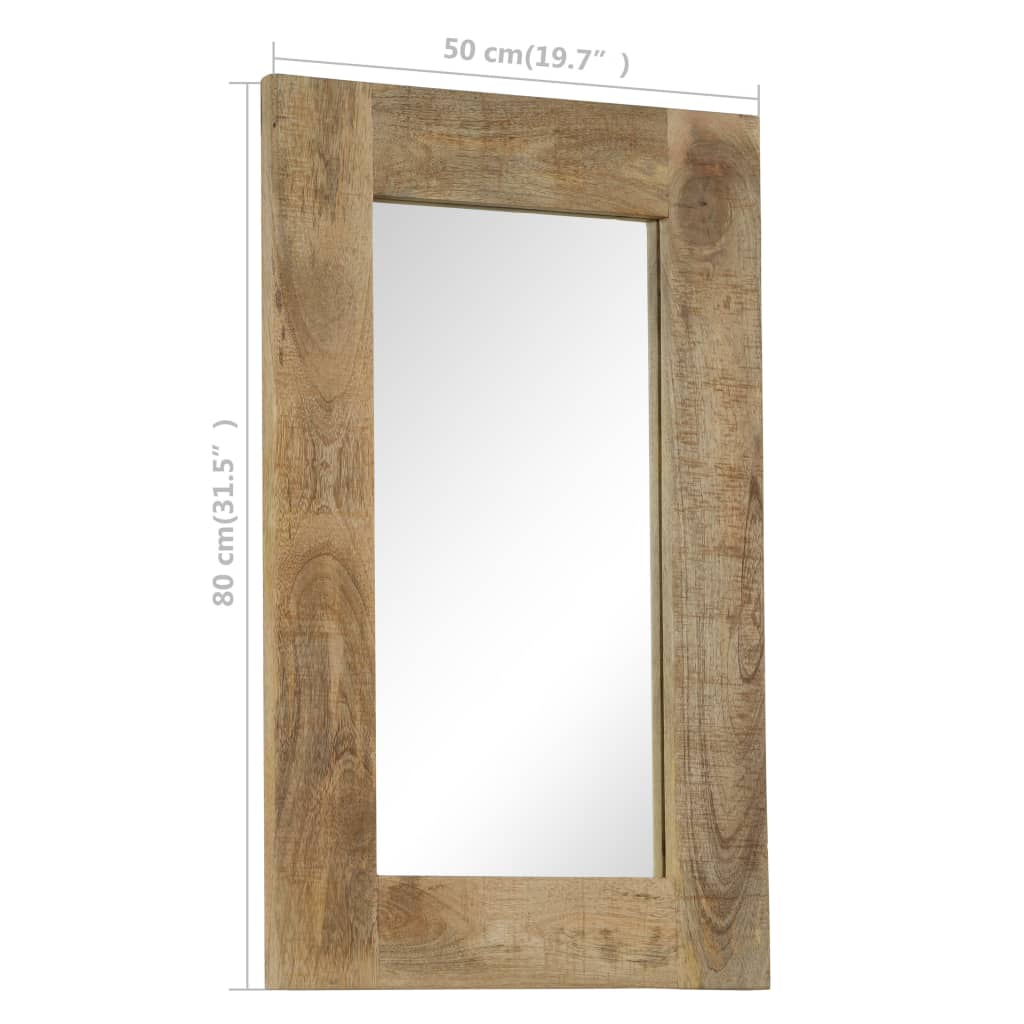 Mirror Solid Mango Wood 50x80 cm - OLBRIT