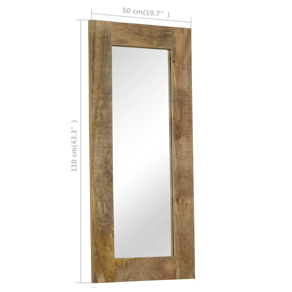 Mirror Solid Mango Wood 50x110 cm - OLBRIT